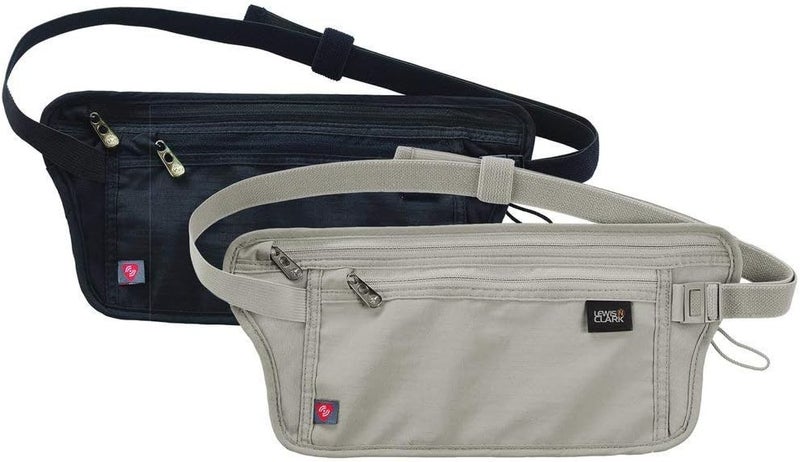 Lewis N. Clark Travel Money Belt Pouch, Slim RFID Blocking Anti Theft Waist Stash Pouches for Cash, Cards and Passport Holder - Image 5